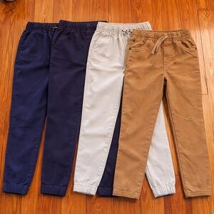 Four-Pack Kid's Pants in Navy & Tan - Size 5